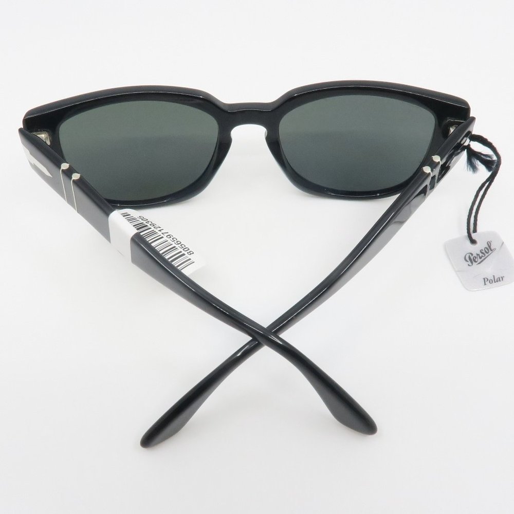 Persol PO3231-S 95/58 New Black/Green Polarized Unisex Sunglasses 54mm with case - Picture 5 of 5